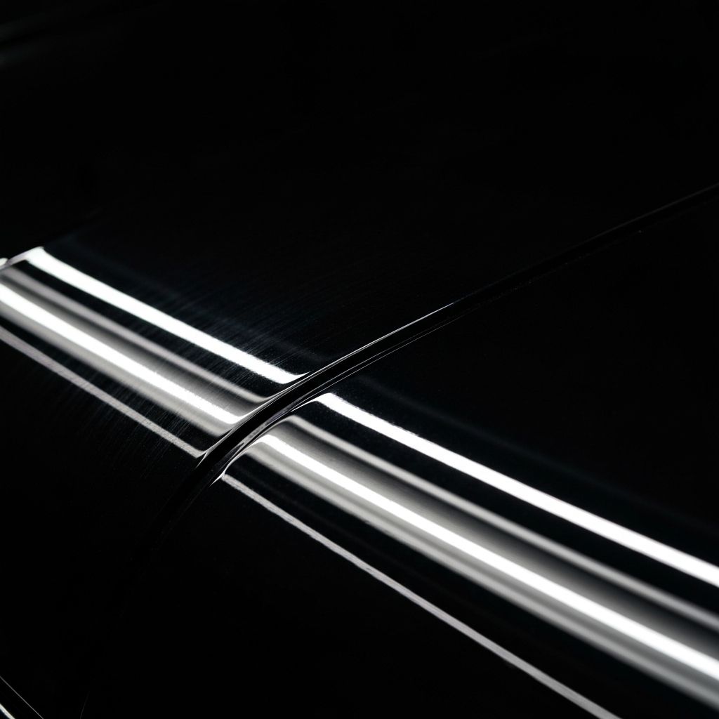 Flawless mirror-like paint surface after professional paint correction detailing